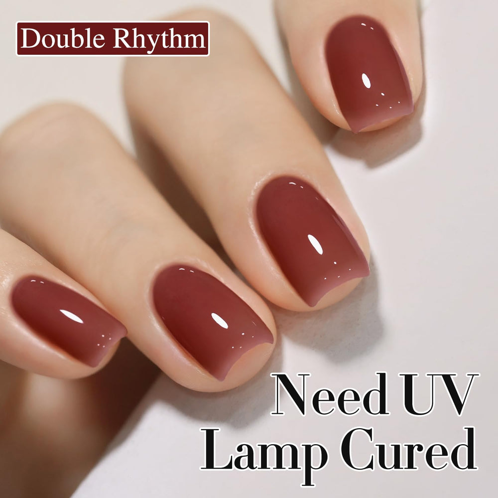 Double Rhythm three-layer swatch showing buildable opacity and customizable finish