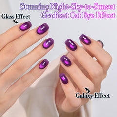 Double Rhythm texture swipe on white card showing jelly shimmer and holographic sparkle benefits
