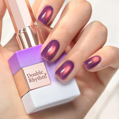 Double Rhythm on-nail swatch showing shimmer and depth benefit