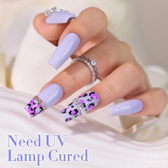 Double Rhythm dusty lavender swatch on nail shows wearable milky finish benefit