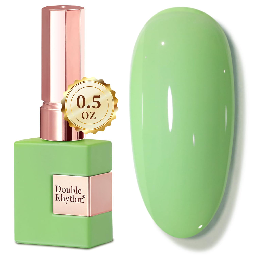 Double Rhythm bottle front view showing electric green shade and glossy finish