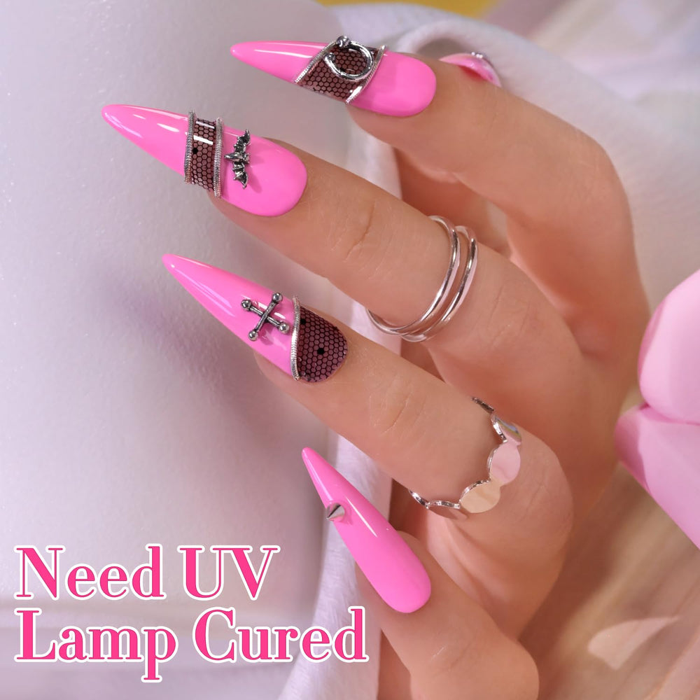 Double Rhythm applying French manicure demonstrating natural translucent tips