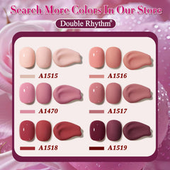 Double Rhythm finished French manicure showing soft natural burgundy for elegant nails