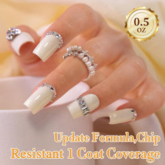 Double Rhythm French manicure example illustrating clean tips and professional look