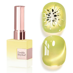 Double Rhythm front bottle showing 15ml size and shimmering green-gold benefit
