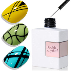 Double Rhythm front bottle showing bronze liner and easy-grip cap benefit precision