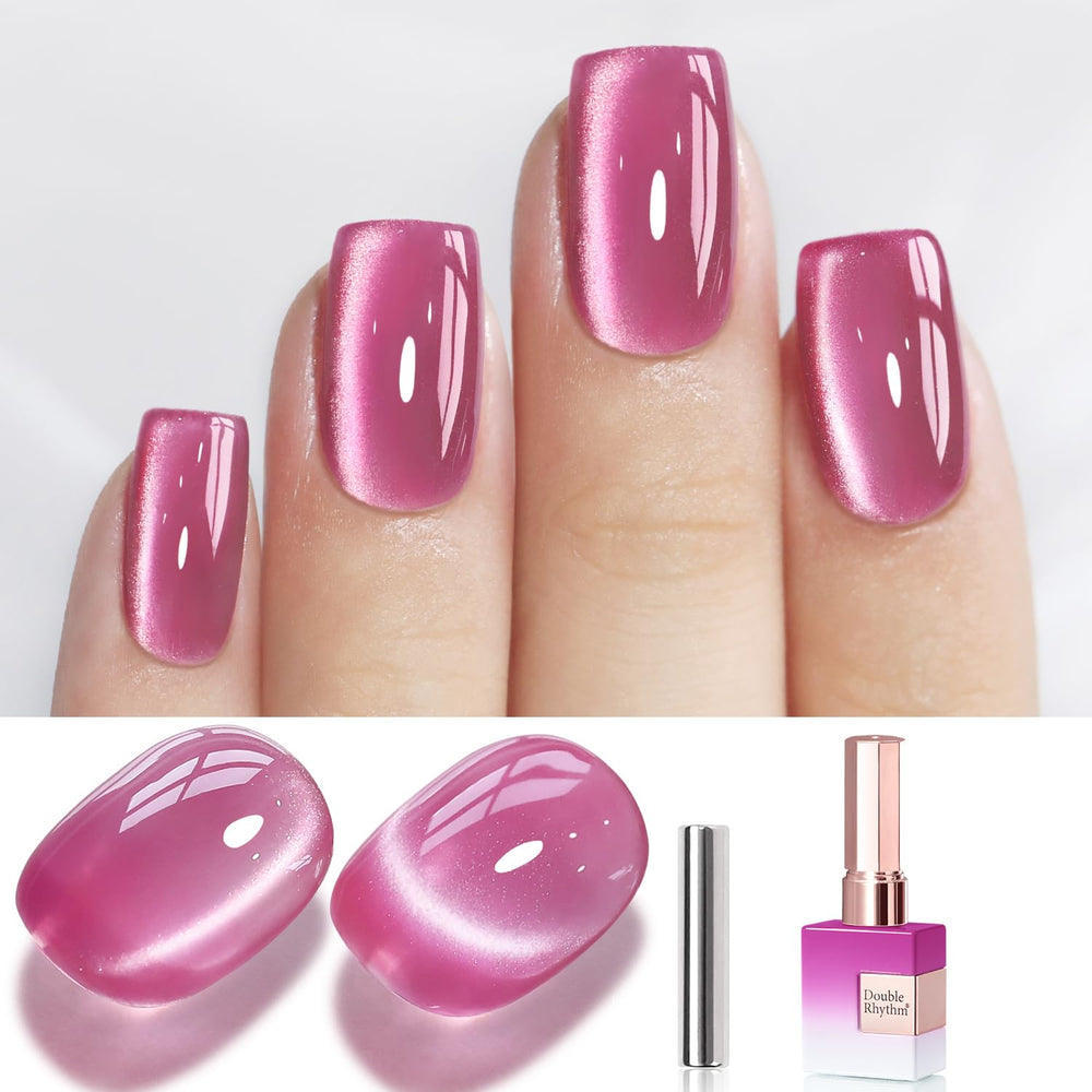 Double Rhythm front bottle MC1169 showing purple-pink shimmer and label benefits