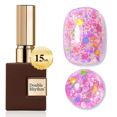 Double Rhythm front bottle Pink Passion showing label and pink shimmer benefit