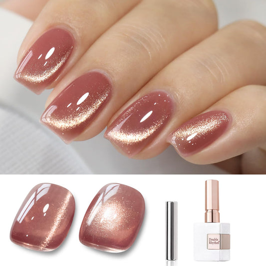 Double Rhythm bottle front view showing plum purple shade and shimmer benefit