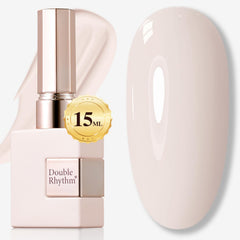 Double Rhythm front label 15ml bottle showing clear shade and brand benefits
