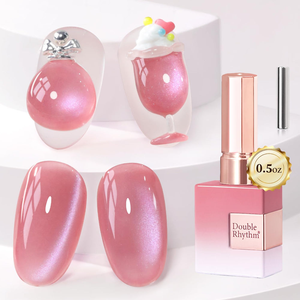 Double Rhythm bottle front label showing grape lavender color and holographic shimmer