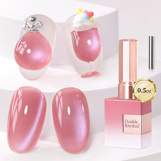 Double Rhythm bottle front label showing grape lavender color and holographic shimmer