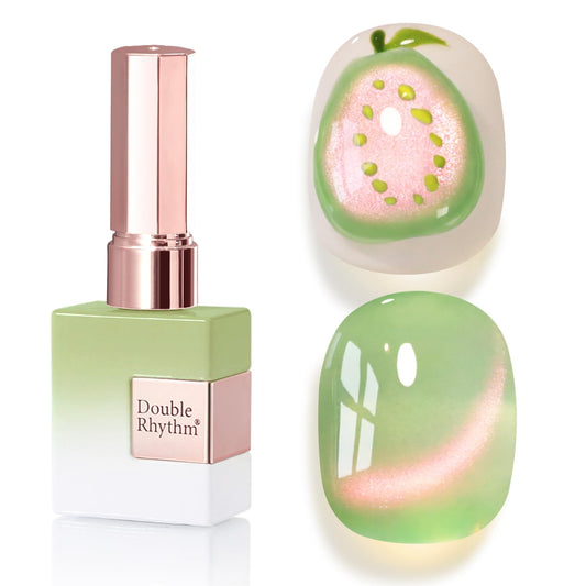 Double Rhythm front packaging showing bottle and magnet, highlights easy application