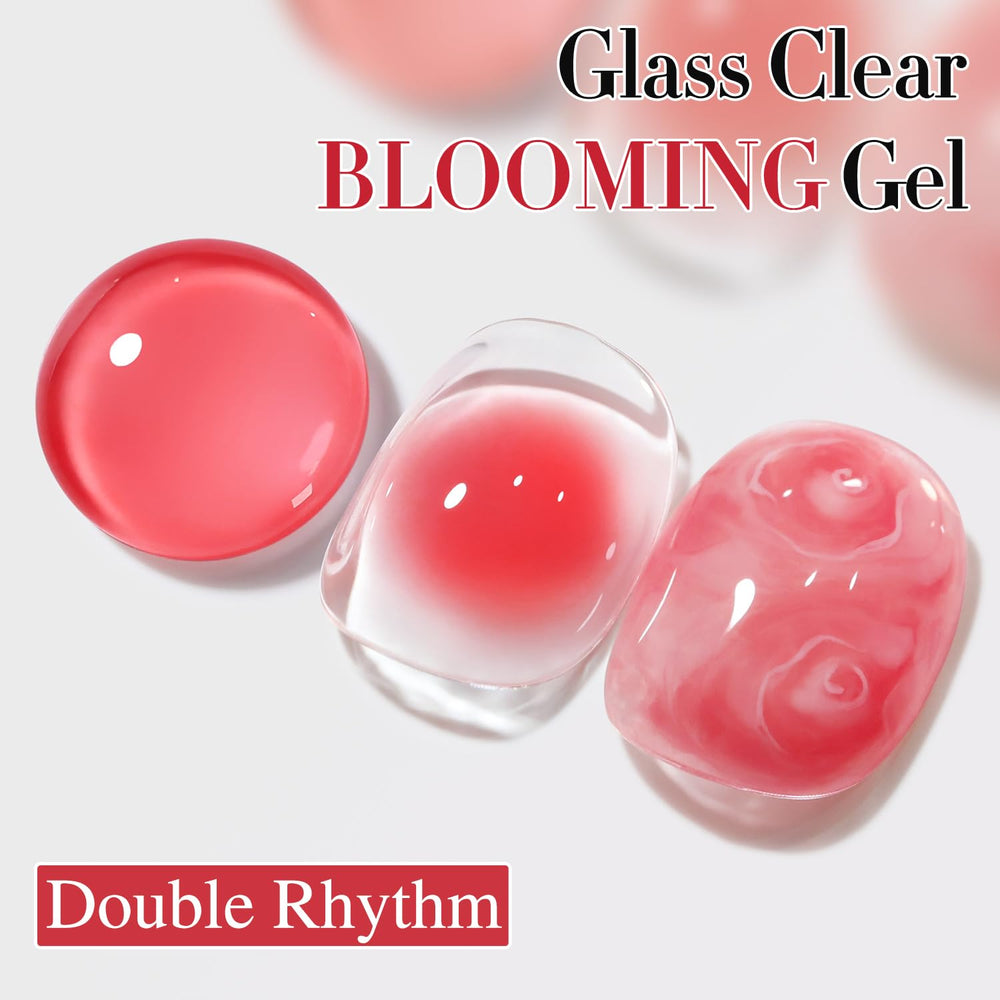 Artist using Double Rhythm gel to create marble nail art, demonstrating soft blending
