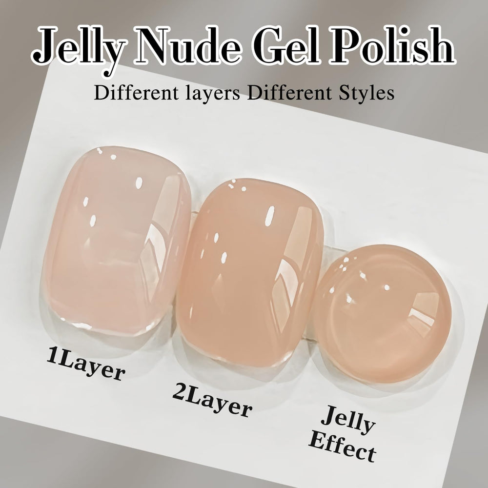 Double Rhythm gel texture close-up showing glossy translucence for buildable sheer layers