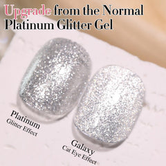 Double Rhythm glitter texture macro revealing fine reflective particles for shine