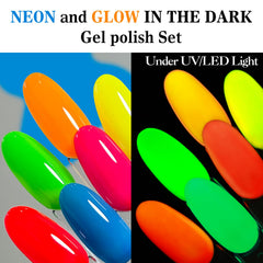Double Rhythm nails glowing in low light showing nighttime visual impact