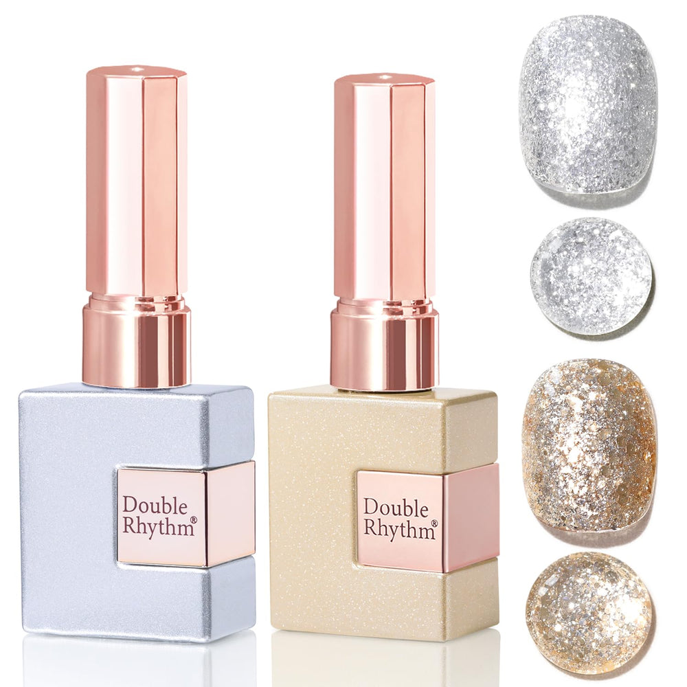 Double Rhythm front packaging showing gold and silver bottles for easy gifting
