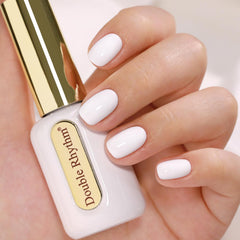 Double Rhythm front bottle view showing milky jelly polish and easy identification
