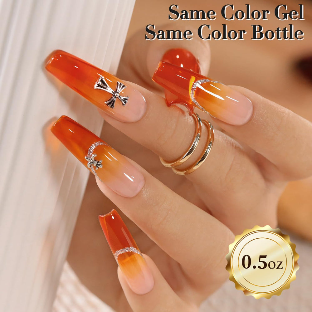 Double Rhythm hand model applying gel polish illustrating simple at-home application