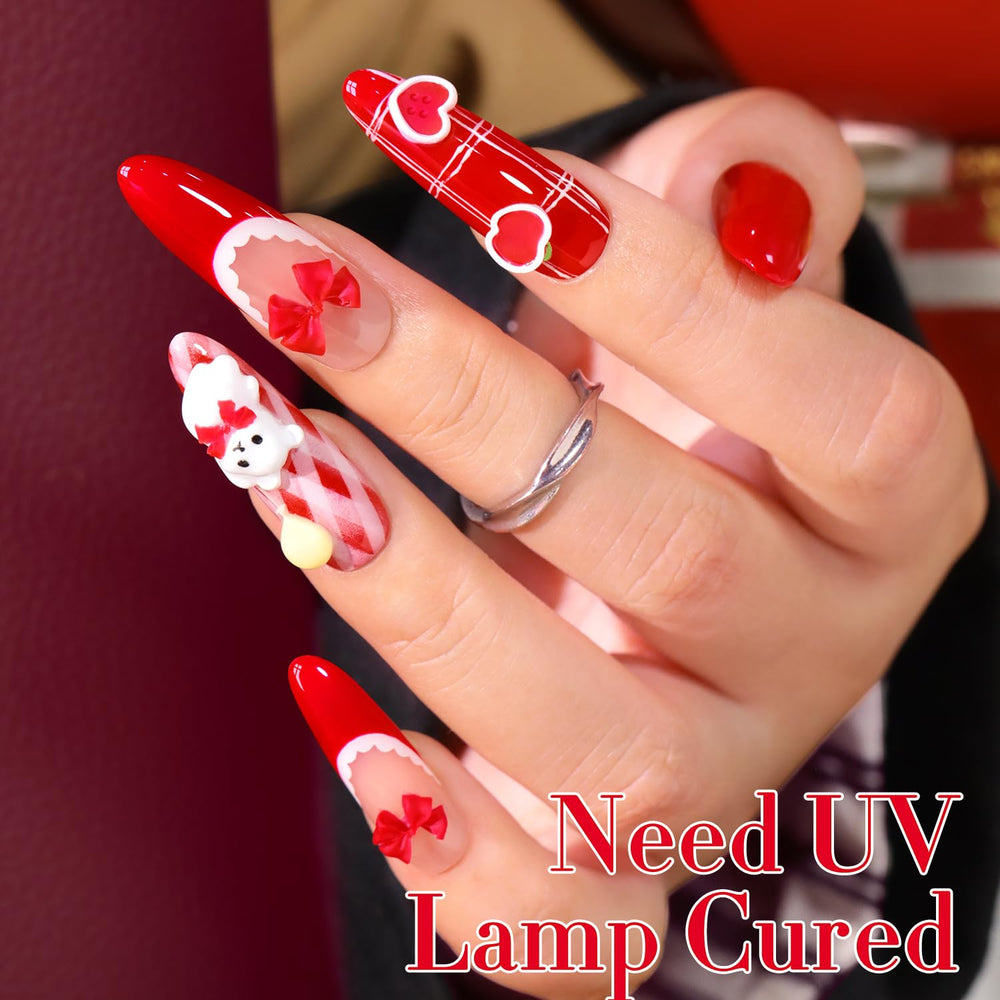 Double Rhythm being cured in salon lamp showing quick drying and application benefit