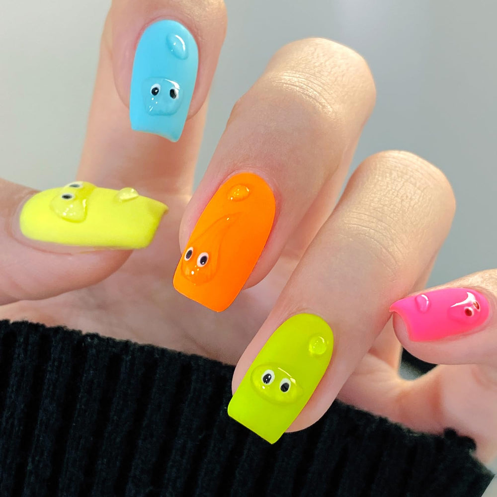 Double Rhythm in-use application on nails being cured under LED lamp for durability