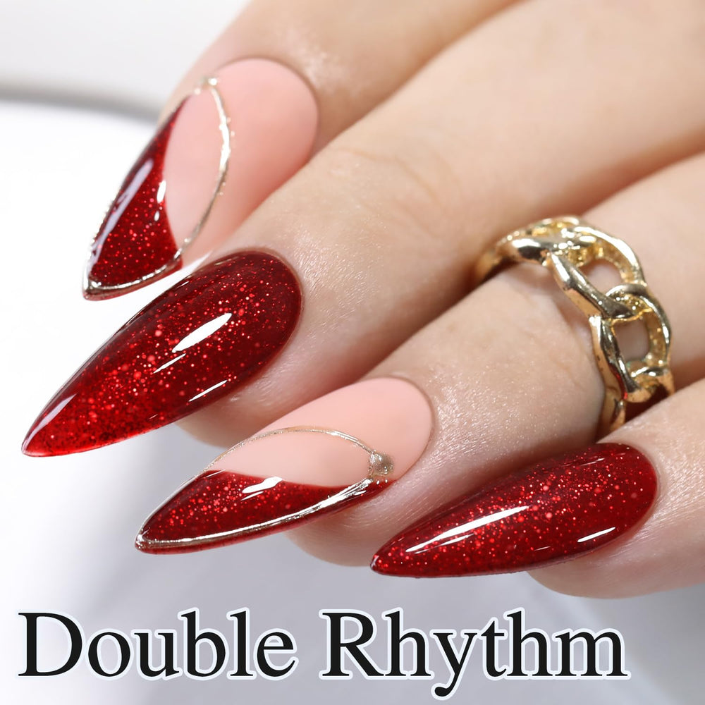 Double Rhythm label and ingredient panel highlighting 9-toxin-free formula benefits