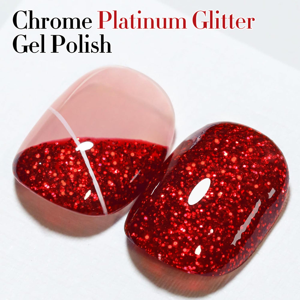Double Rhythm label close-up highlighting shimmer particles and easy identification benefit