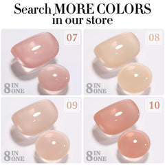 Double Rhythm hands in lifestyle setting showcasing natural nude polished nails