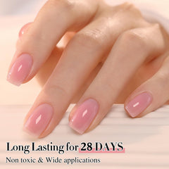 Double Rhythm hand model wearing Light Pink H1374 showing wearable style