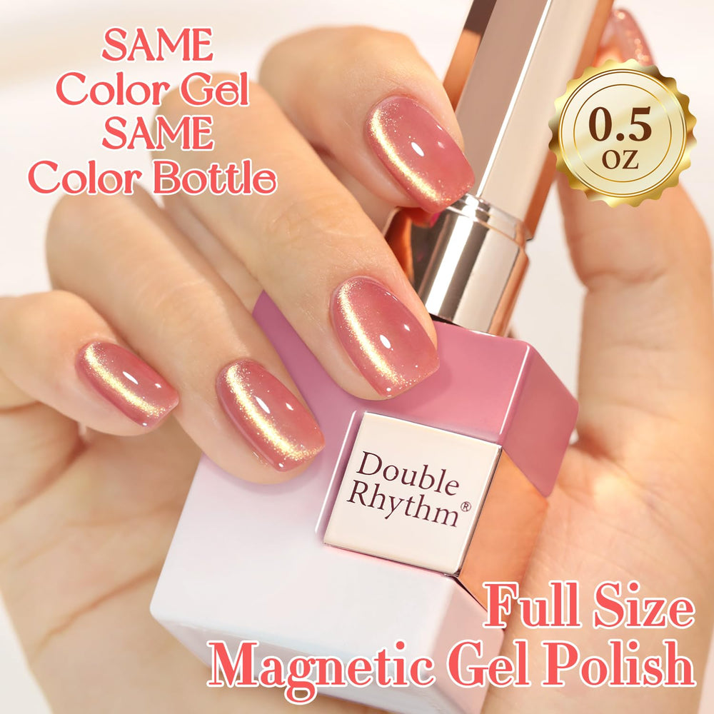 Double Rhythm magnet held over wet gel showing cat-eye formation and benefit of precise banding