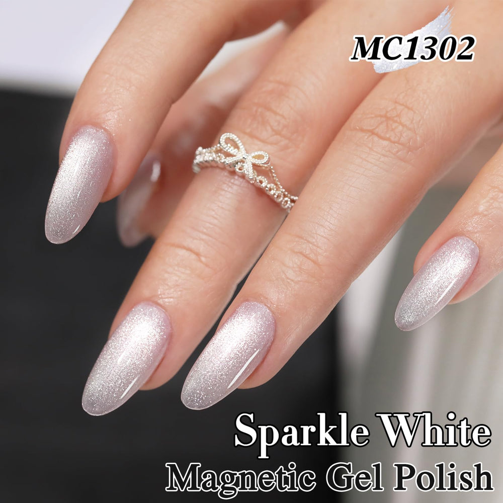 Double Rhythm magnet pulled cat-eye stripe creating reflective band