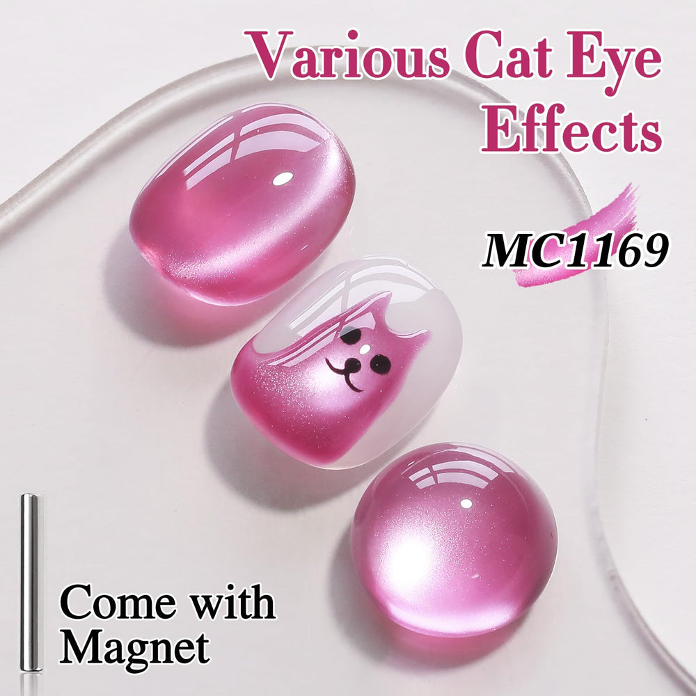 Double Rhythm magnet effect in progress creating a visible cat eye stripe