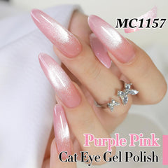 Double Rhythm magnet held over wet gel creating a cat-eye highlight