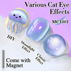 Double Rhythm magnet tool with cap beside bottle for creating cat-eye shimmer