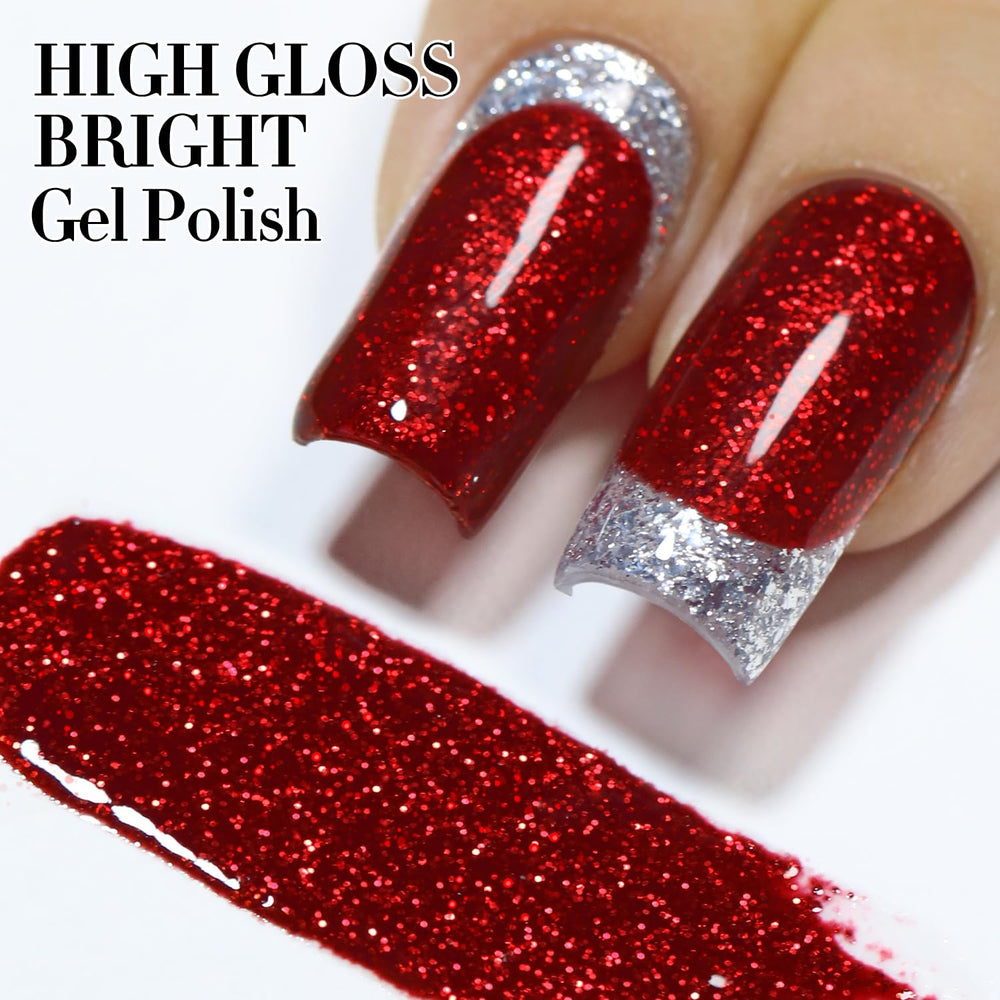 Double Rhythm magnetic effect in action on nails showing shifting shimmer benefit customizable look