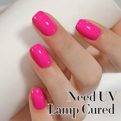 Double Rhythm polish being applied on nails demonstrating user-friendly DIY use