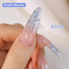 Double Rhythm being applied as nail-art accent emphasizing precision control