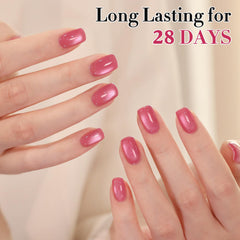 Double Rhythm brush applying polish showing smooth coverage for easy application