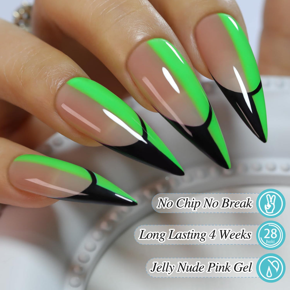 Double Rhythm nail swatch display of all six neon pastel shades for color selection