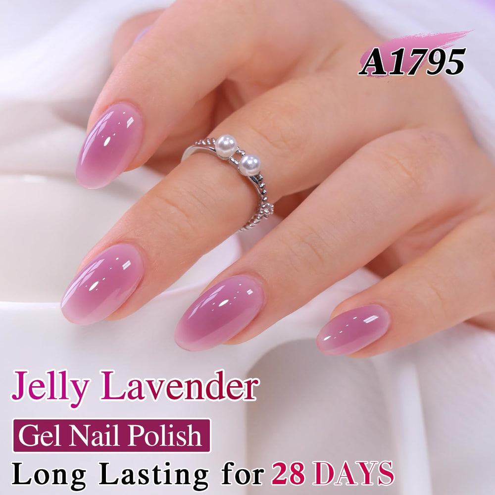 Double Rhythm swatch on fingernails showing translucent pastel finish