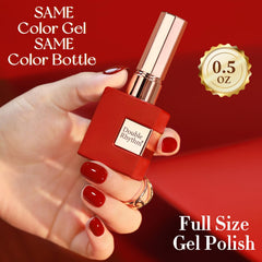 Double Rhythm applied French-style nails demonstrating subtle brick burgundy for elegant DIY designs