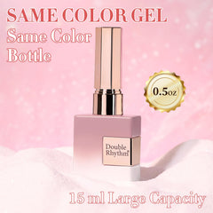 Double Rhythm manicured nails lifestyle shot showing wearable shimmer benefit