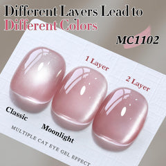 Double Rhythm swatch wheel displaying translucence over bases benefit