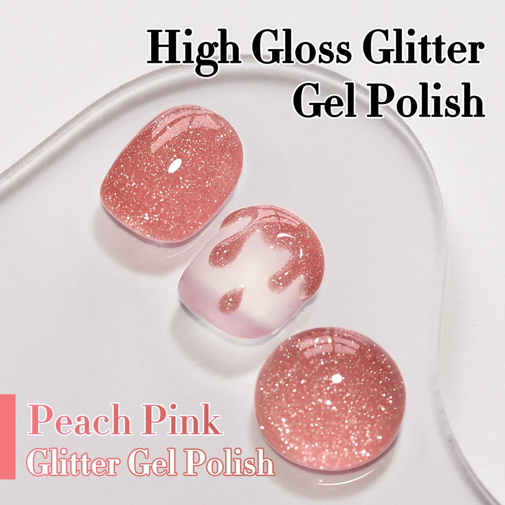 Double Rhythm close-up of gel texture highlighting smooth micro-glitter finish