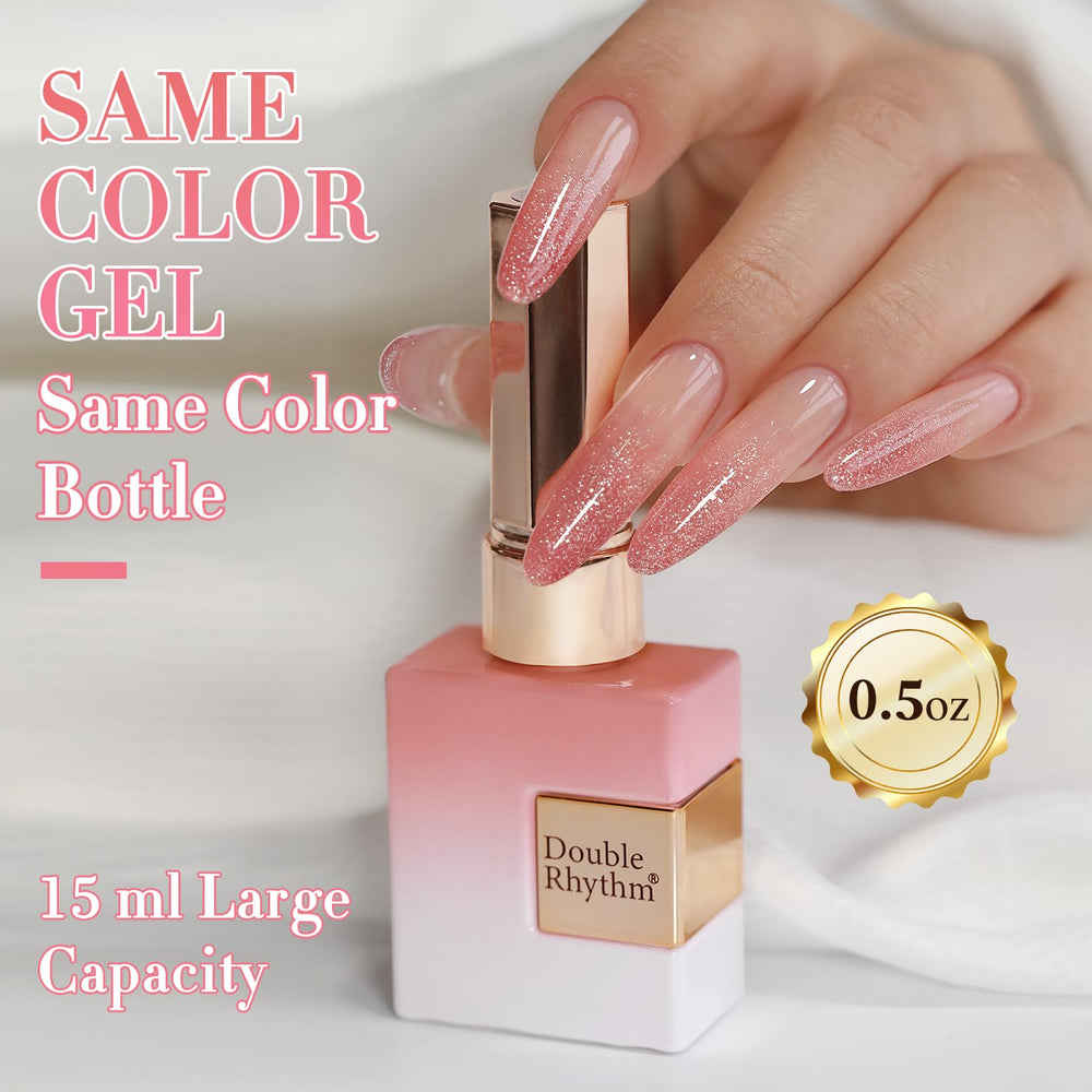Double Rhythm gradient swatches layered over colors showing versatile layering benefit