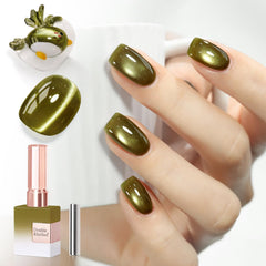 Double Rhythm front bottle showing sage green shade and label, conveys professional quality