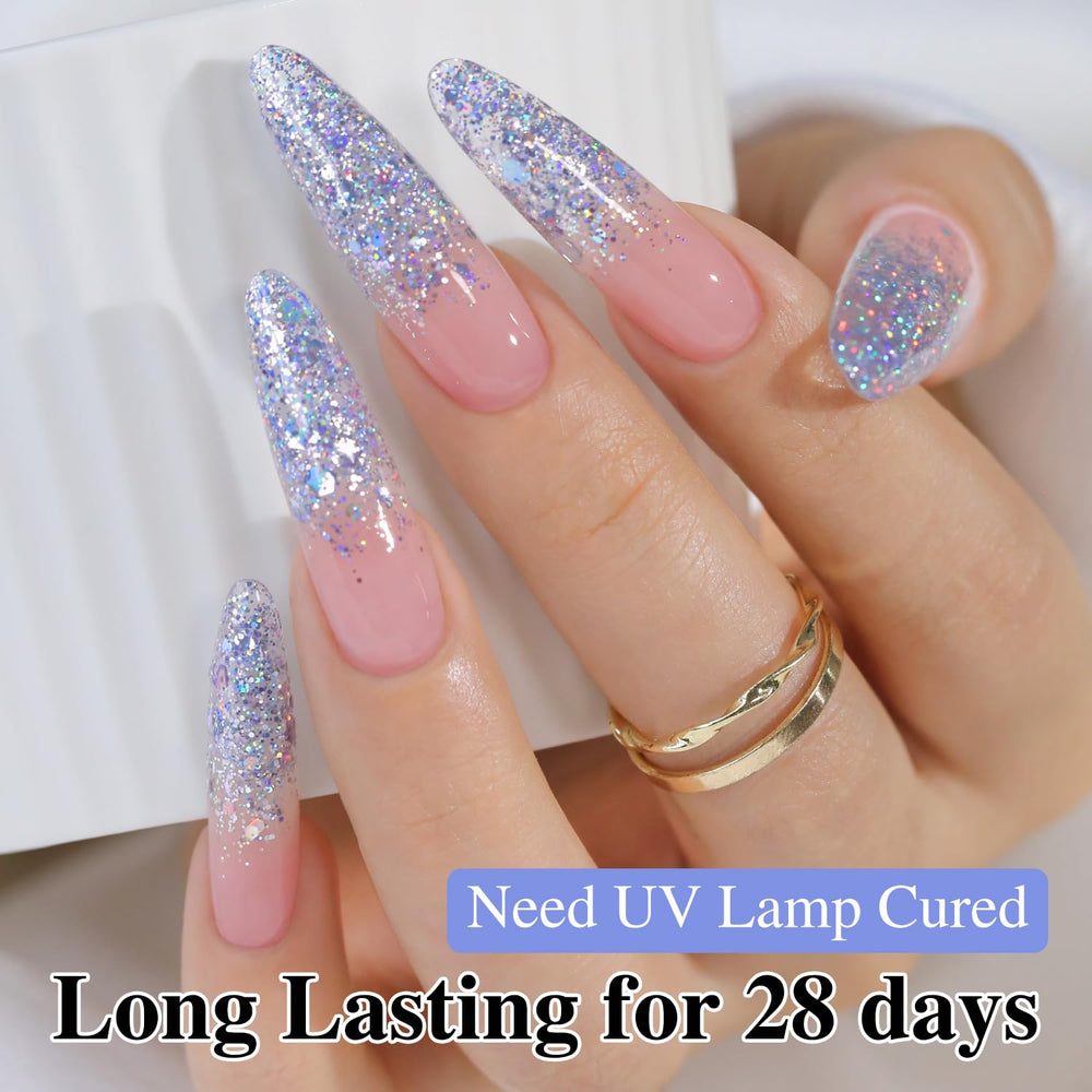 Double Rhythm polish curing under lamp showing fast LED/UV glossy finish