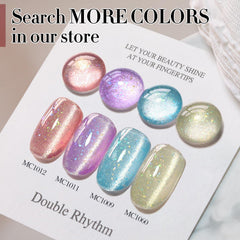 Double Rhythm 15ml bottle next to coin showing compact salon-friendly size