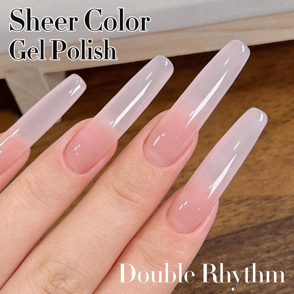 Double Rhythm 15ml bottle next to a finger showing true size